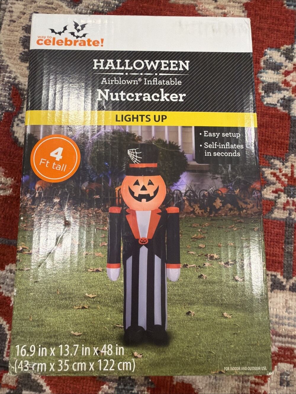 Celebrate! Halloween Nutcracker Airblown Inflatable Lights Up 4 ft / 48 in
